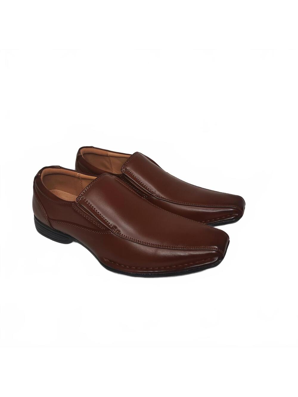 NWOT Bruno Marc Men's Brown Square Toe Loafers Size‎ 7